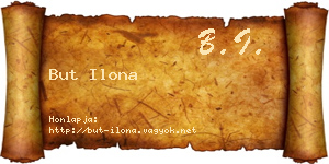 But Ilona névjegykártya